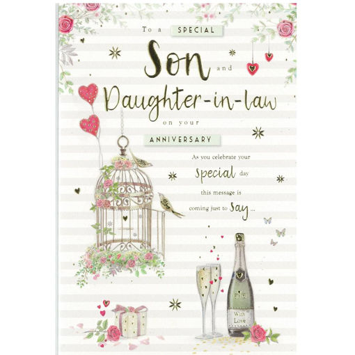 Picture of TO A SPECIAL SON & DAUGHTER IN LAW ANNIVERSARY CARD